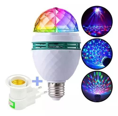 Imagem de Lâmpada Bola Giratória RGB Led Festas