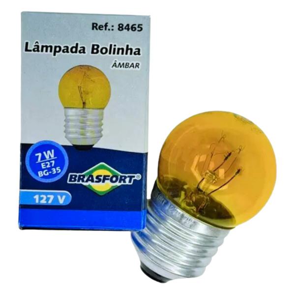 Imagem de Lâmpada Bolinha 7w 110v Ambar E27 ref. 8465 - Brasfort