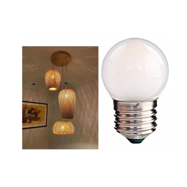 Imagem de Lampada Bolinha 7w Bg35 Mini Bulbo Leitosa E27 127v