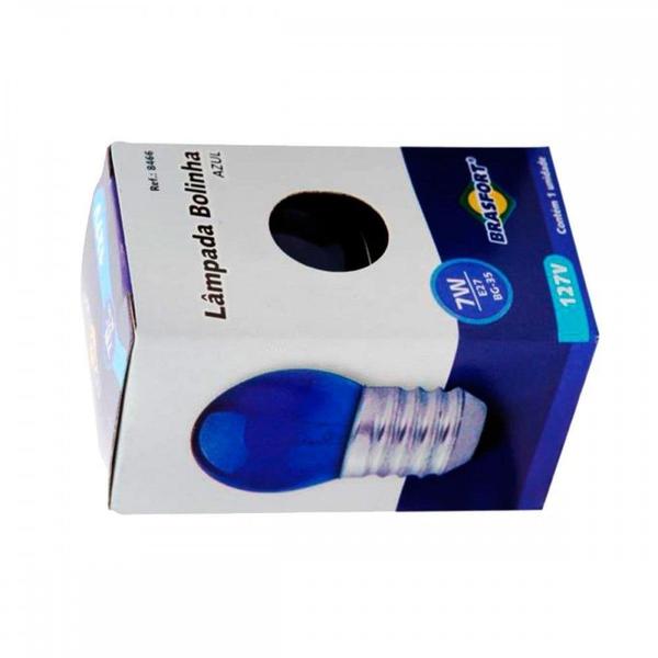 Imagem de Lampada Bolinha Brasfort 07Wx127V Azul 8466 - Kit C/25