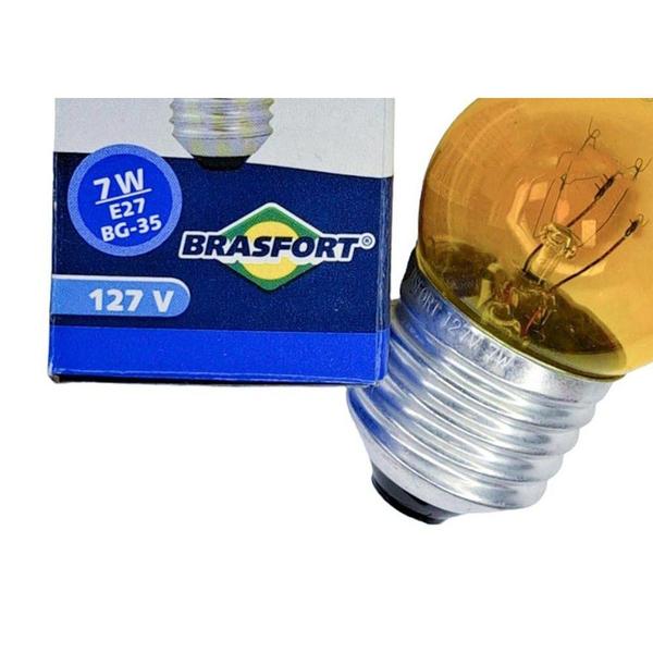 Imagem de Lampada Bolinha Brasfort 7Wx127V. Ambar - Kit C/25 Pecas