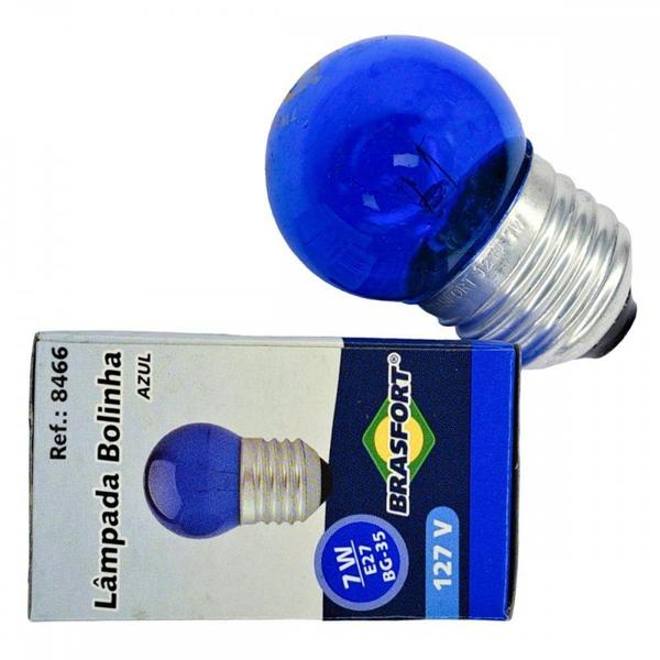 Imagem de Lampada Bolinha Brasfort 7Wx127V. Azul . / Kit C/ 25 Peças