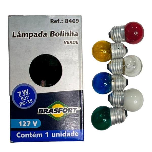 Imagem de Lampada Bolinha Brasfort 7Wx127V. Sortida - Kit C/25 Peças