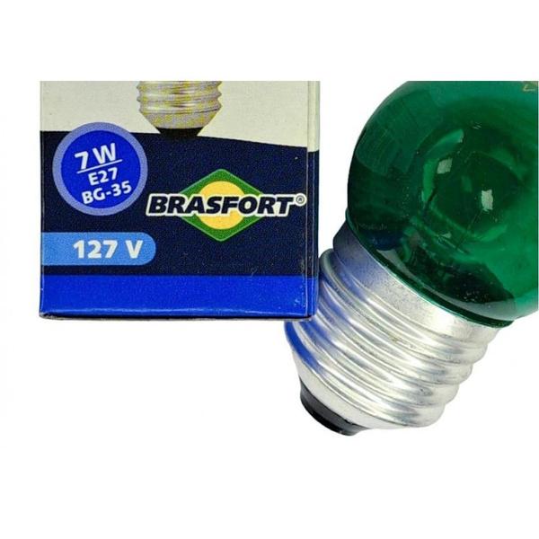 Imagem de Lampada Bolinha Brasfort 7Wx127V. Verde - Kit C/25 Peças