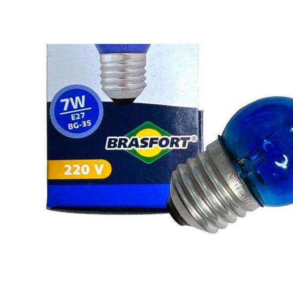 Imagem de Lampada Bolinha Brasfort 7Wx220V. Azul . / Kit C/ 25 Peças