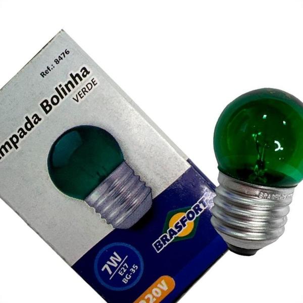 Imagem de Lampada Bolinha Brasfort 7Wx220V. Verde - Kit C/25 Pecas