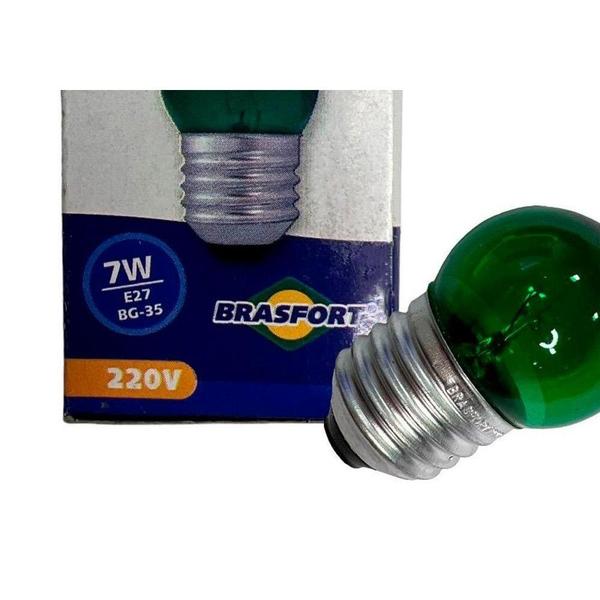 Imagem de Lampada Bolinha Brasfort 7Wx220V. Verde . / Kit C/ 25 Peças