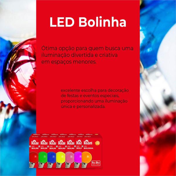 Imagem de Lampada Bolinha Led 1w Color Biv Iluminação Evento Kit 10