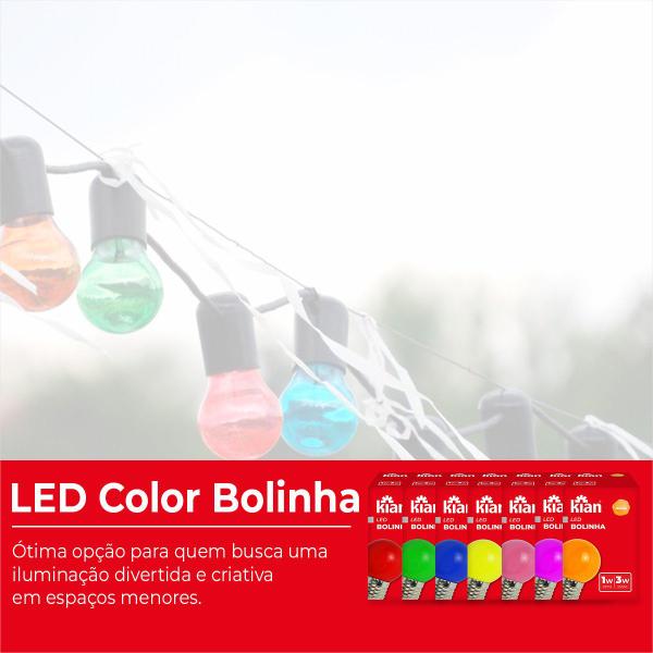 Imagem de Lampada Bolinha Led 1w Color Biv Iluminação Evento Kit 6