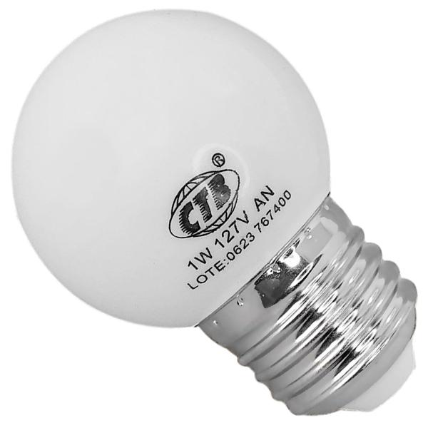 Imagem de Lâmpada Bolinha Led G45 1W 127V E27 Branco Neutro