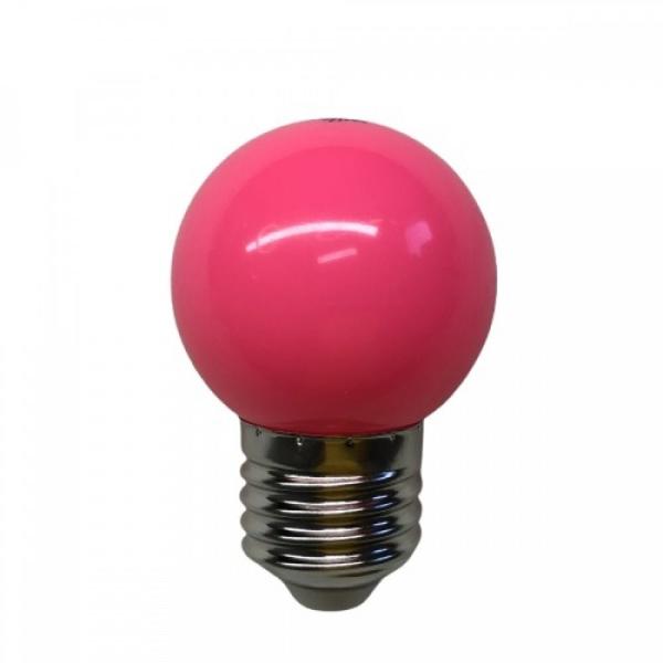 Imagem de Lampada bolinha led g45 3w e-27 127v rosa galaxy