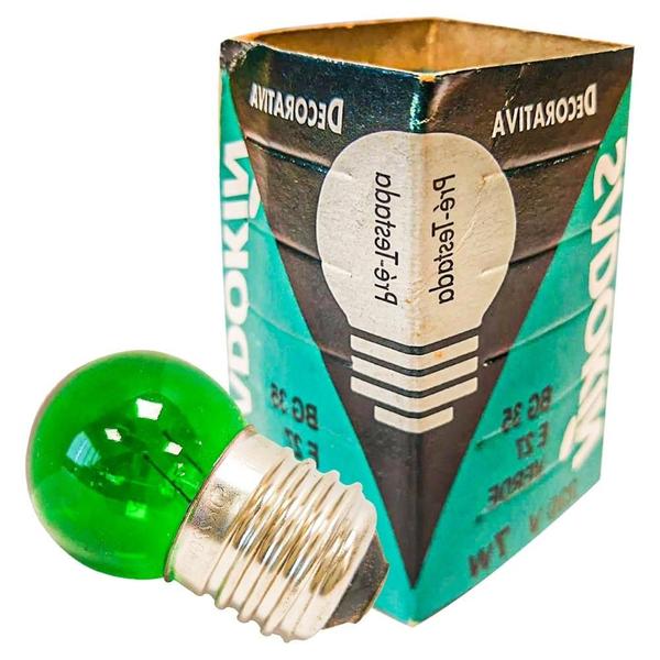 Imagem de Lampada Bolinha Sadokin 7Wx220V. Verde - Kit C/25 Peças