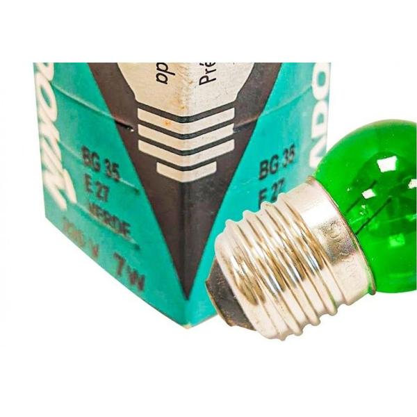 Imagem de Lampada Bolinha Sadokin 7Wx220V. Verde - Kit C/25 Peças