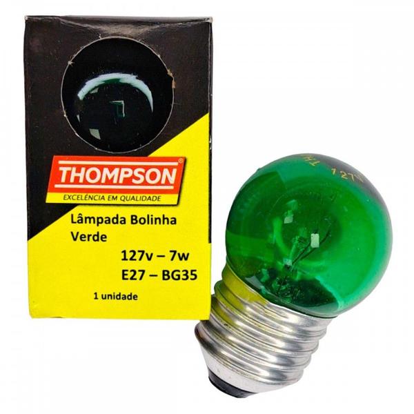 Imagem de Lampada Bolinha Thompson 7Wx127V Verde . / Kit C/ 10 Peças