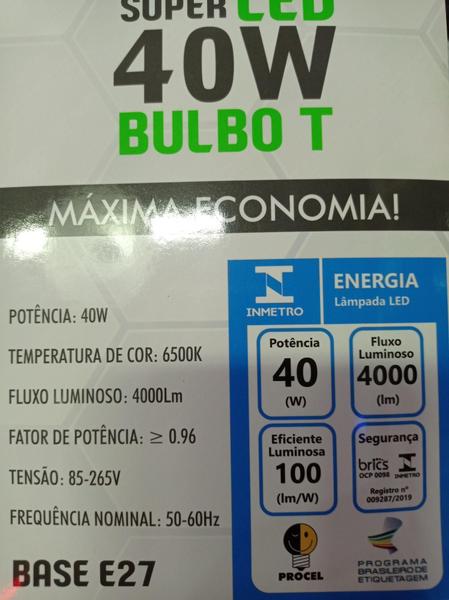 Imagem de Lâmpada bulbo led 40w - Techluz