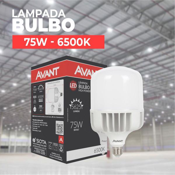 Imagem de Lâmpada Bulbo Led 75w Bivolt 6500k E27 Avant