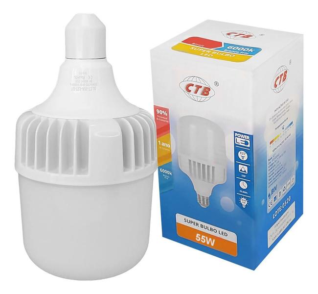 Imagem de Lampada Bulbo Led Alta Potencia 55w E27 Branco Frio