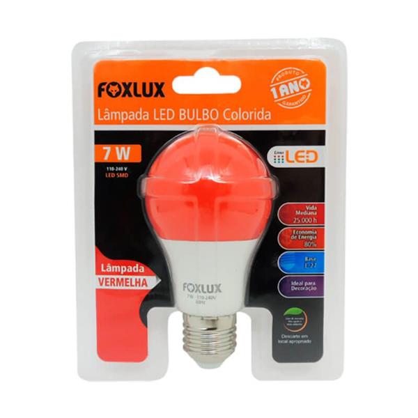 Imagem de Lampada bulbo led colorida 7w bivolt - foxlux