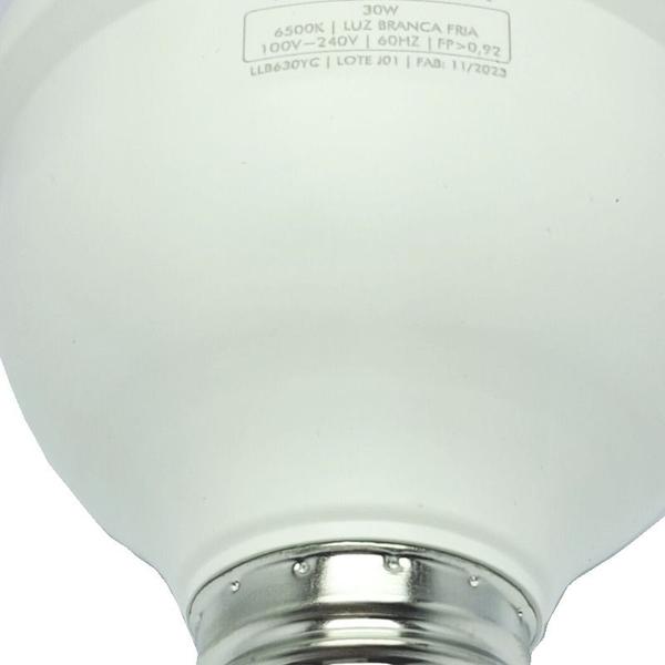 Imagem de Lâmpada Bulbo Super LED 30w 6500k E27 Branco Frio Alta Potência Bivolt