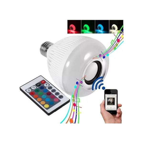 Imagem de Lampada Caixinha De Som Bluetooth Rgb Music Bulb Controle