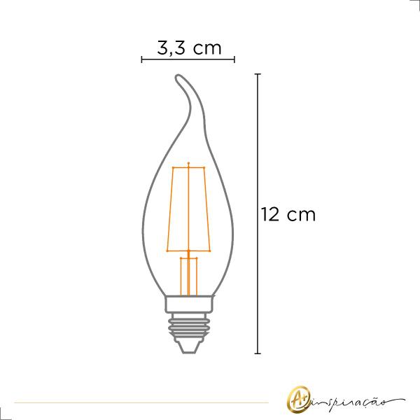 Imagem de Lâmpada Chama Carbono LED 2200K Branco-Quente 2W Bivolt LP33327