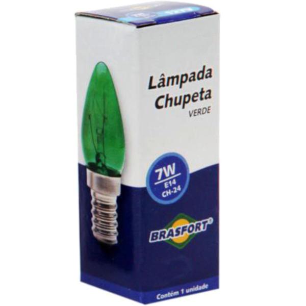 Imagem de Lâmpada Chupeta 7 Watts 127 Volts Verde - 8498 - BRASFORT