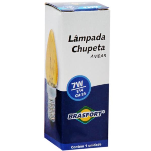 Imagem de Lâmpada Chupeta 7 Watts 220 Volts Âmbar - 8501 - BRASFORT