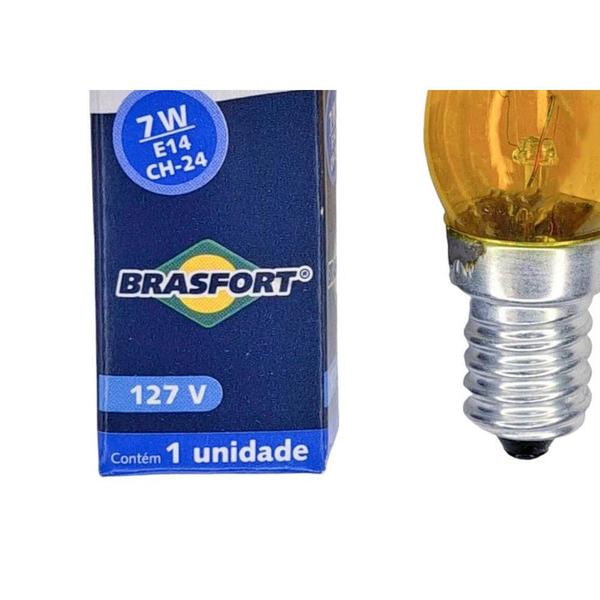 Imagem de Lampada Chupeta Brasfort 7Wx127V. E14 Ambar . / Kit C/ 25 Peças