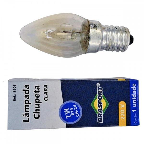 Imagem de Lampada Chupeta Brasfort 7Wx220V. E14 Clara . / Kit C/ 25 Peças