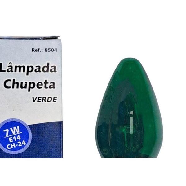 Imagem de Lampada Chupeta Brasfort 7Wx220V. E14 Verde ./ Kit Com 25 Peças