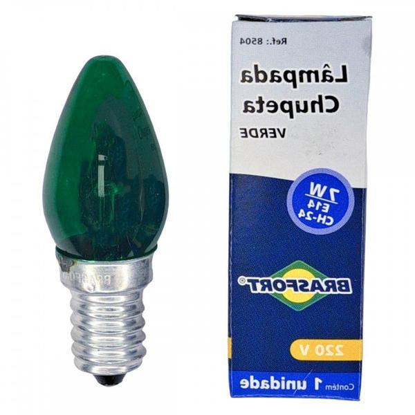 Imagem de Lampada Chupeta Brasfort 7Wx220V. E14 Verde ./ Kit Com 25 Peças