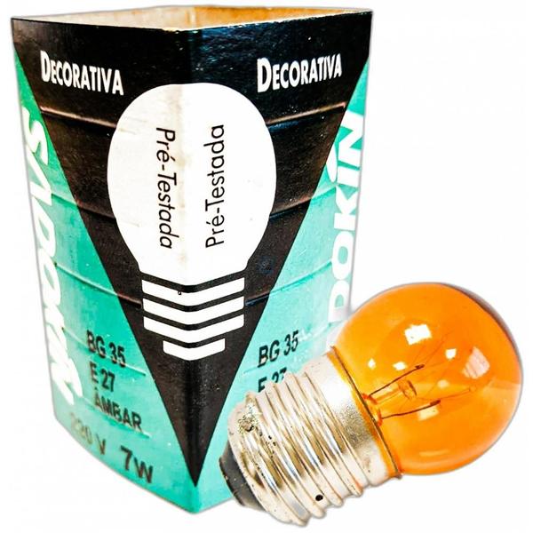 Imagem de Lampada Chupeta Sadokin 7Wx127V. E14 Ambar - Kit C/15 PEÇAS