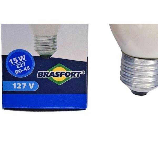 Imagem de Lampada Colorida Brasfort 15Wx127V. Leitosa - Kit C/25 Pecas