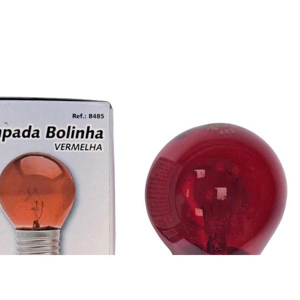 Lampada Colorida Brasfort 15Wx127V. Vermelha . / Kit C/ 25 Peças Imagem de Lampada Colorida Brasfort 15Wx127V. Vermelha . / Kit C/ 25 Peças