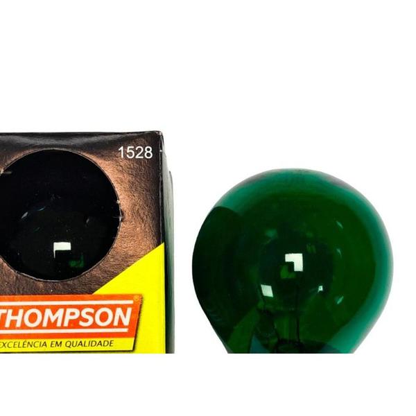 Imagem de Lampada Colorida Thompson 15Wx220V. Verde ./ Kit Com 10 Peças