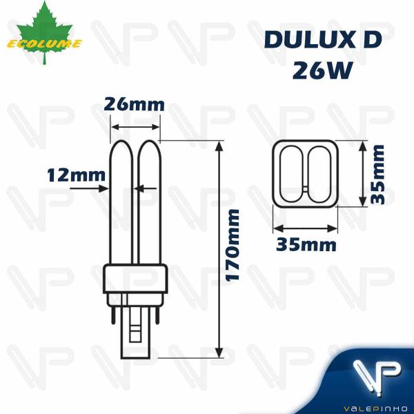 Lâmpada compacta 2pinos 26w 4000k(branco neutro)g23d-3 kit20 - Valepinho Imagem de Lâmpada compacta 2pinos 26w 4000k(branco neutro)g23d-3 kit20