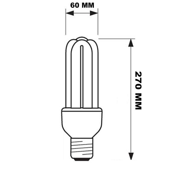 Imagem de Lâmpada compacta 4u 65w 127v 6500k(branco frio)e40