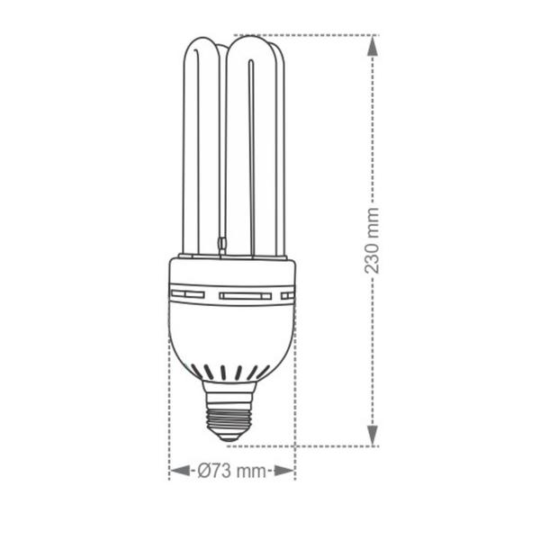 Imagem de Lâmpada Compacta Eletrônica Taschibra 4U 40W E27 6400K