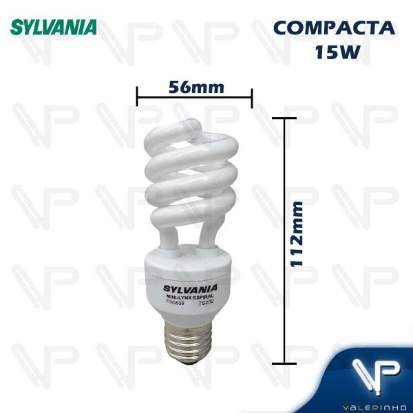 Imagem de Lâmpada compacta espiral 15w 127v 2700k(branco quente)e27