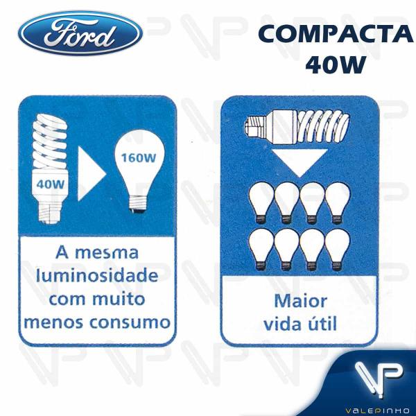 Imagem de Lâmpada compacta espiral 40w 220v 6400k(branco frio)e27 kit10