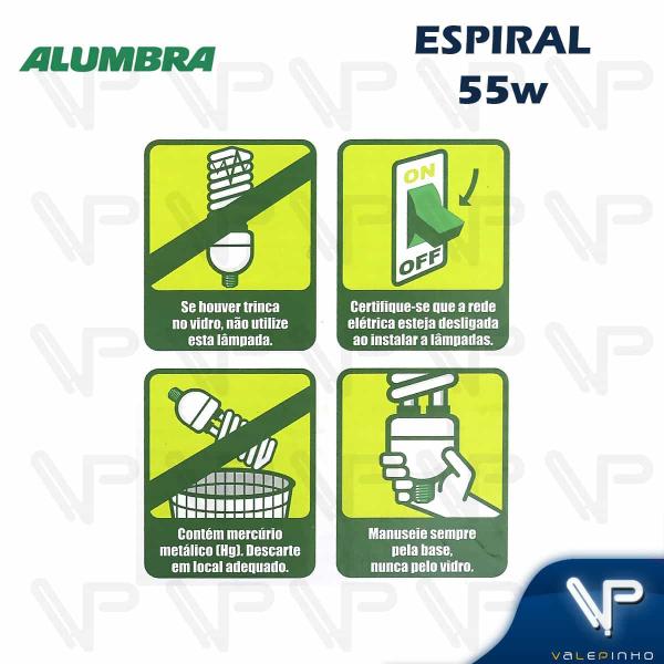 Imagem de Lâmpada compacta espiral 55w 127v 6400k(branco frio)e27