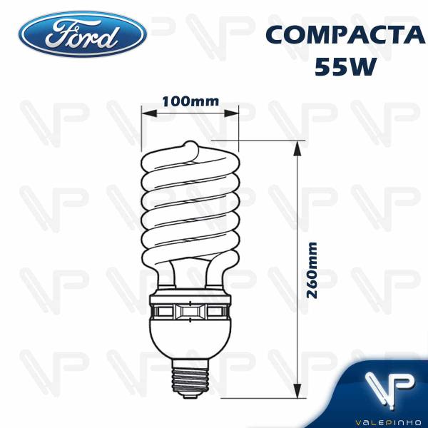 Imagem de Lâmpada compacta espiral 55w 220v 6400k(branco frio)e27