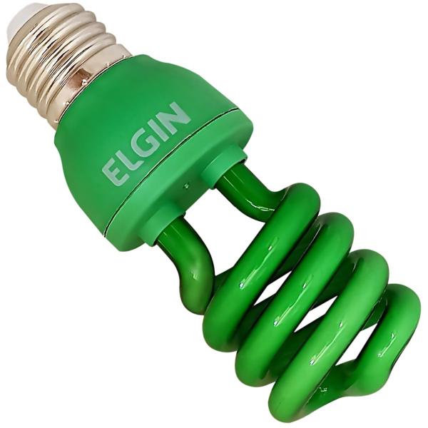 Imagem de Lâmpada Compacta Espiral Fluorescente 15w 127v E27 Verde