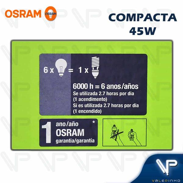 Imagem de Lâmpada compacta espiral ho osram  45w 220v 6500k(branco frio)e27 duluxstar twist