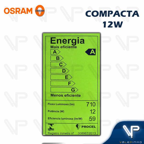 Imagem de Lâmpada compacta espiral mini osram 12w 220v 4000k(branco neutro)e27 duluxstar twist