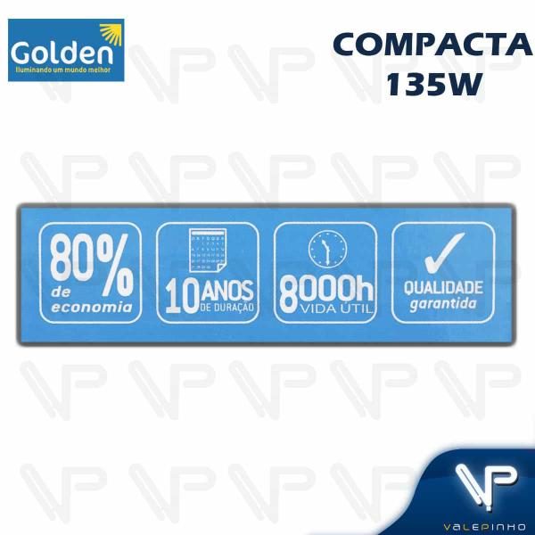 Imagem de Lâmpada compacta fluorescente 8u 135w 127v 6500k(branco frio)e40 high lumen