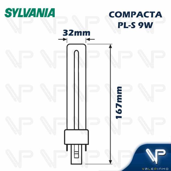 Imagem de Lâmpada compacta lynx s 2pinos 9w 4000k(branco neutro)g23 kit10