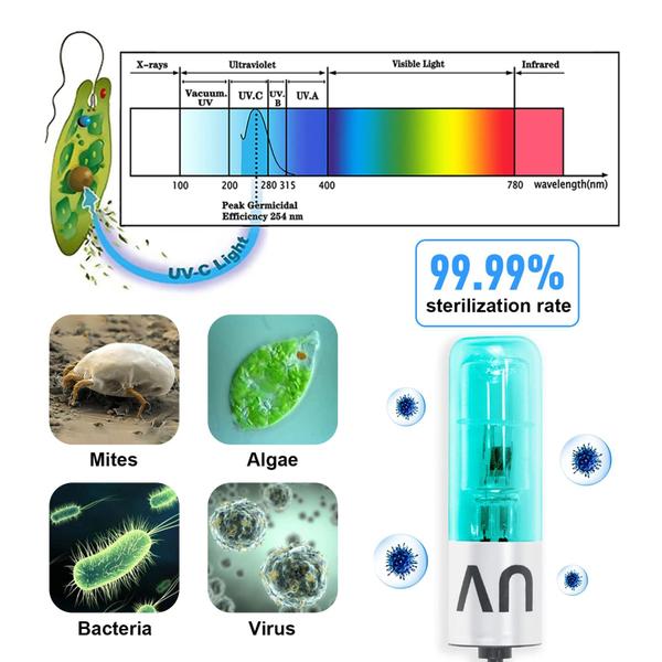 Imagem de Lâmpada de aquário TARARIUM Clean Green Light 3W para Mini Fish Ta