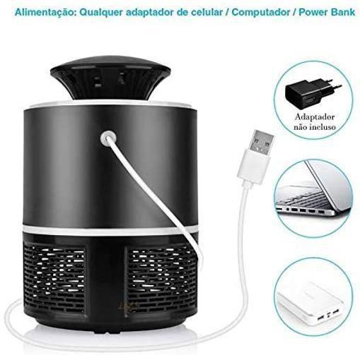 Imagem de Lâmpada De Assassino De Mosquito Eletrônica Usb Power Anti-Mosquito Fly Inhaler Inseto Mosquito 365 -Pt