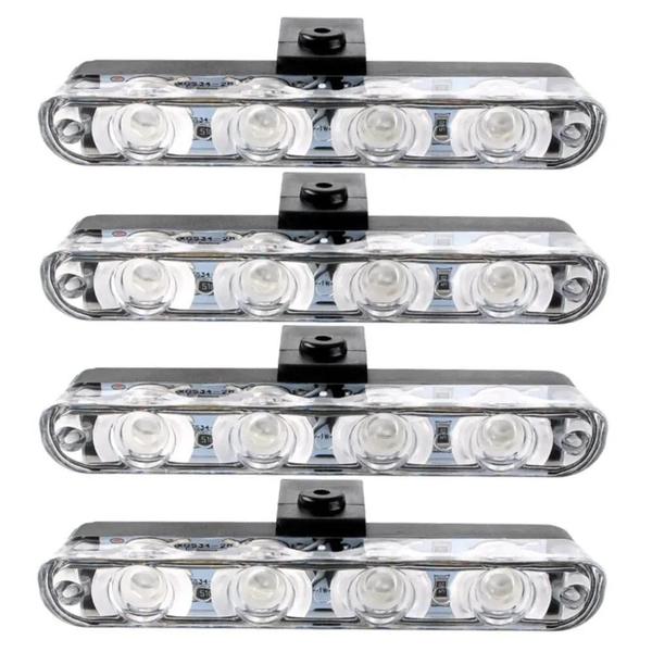 Imagem de Lâmpada de Aviso de Emergência para Carro 12V - 16 LEDs Piscantes - Luz de Grade Policial